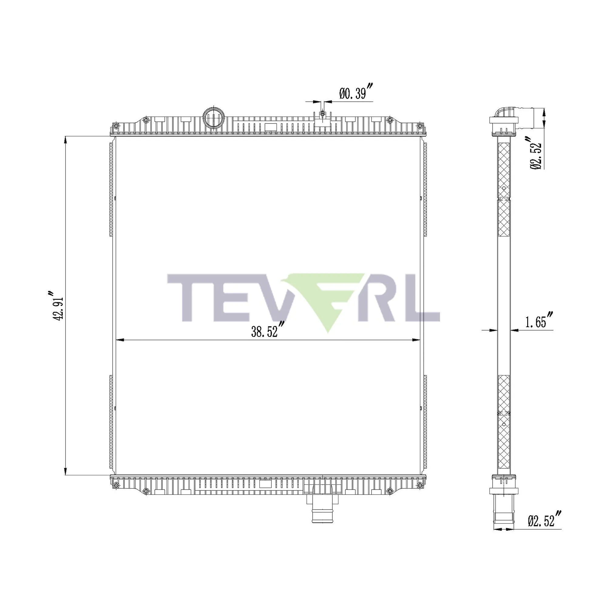 10201006 KENWORTH PETERBILT RADIATOR
