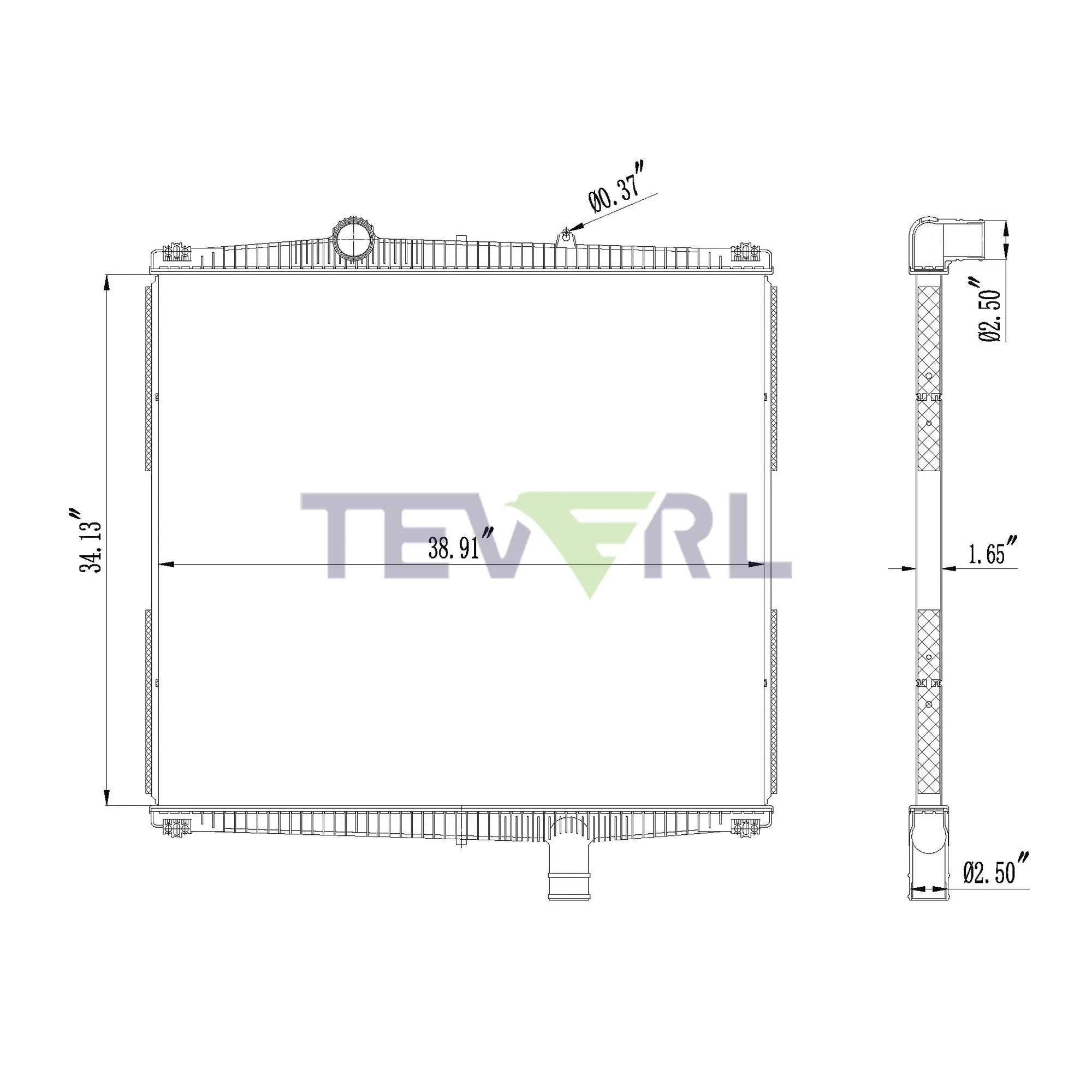 10201012 KENWORTH PETERBILT RADIATOR