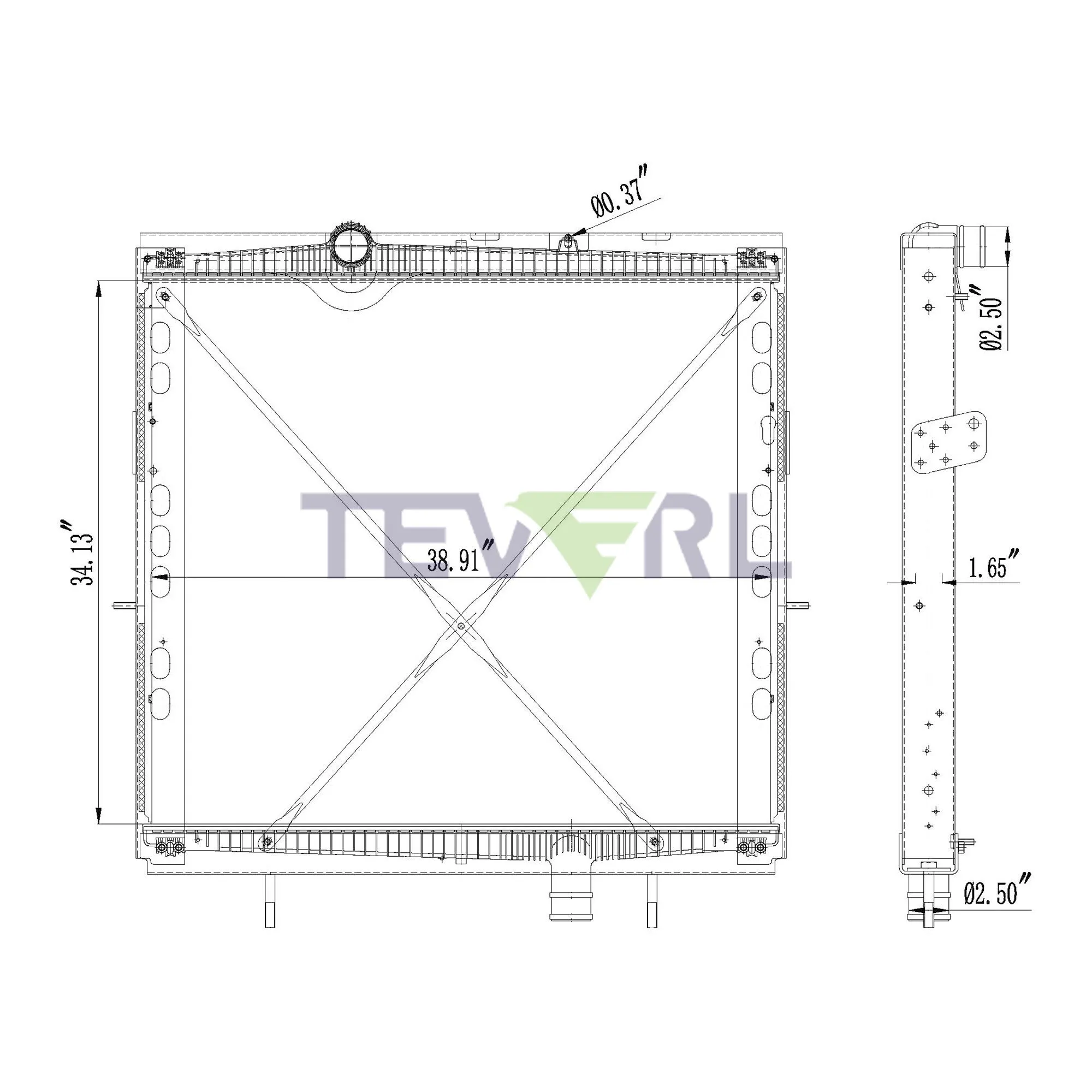 10201013 KENWORTH PETERBILT RADIATOR