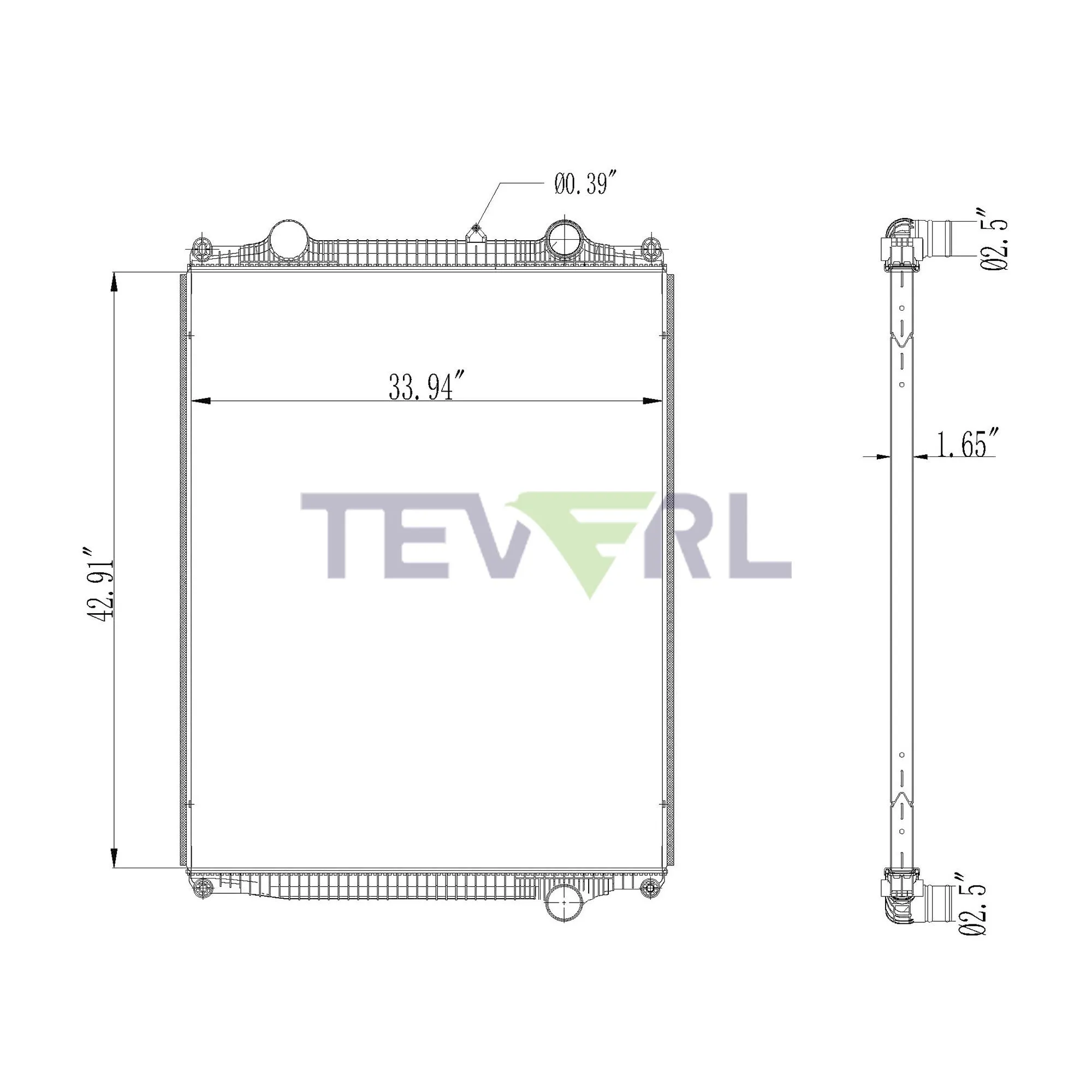 10201019 KENWORTH PETERBILT RADIATOR
