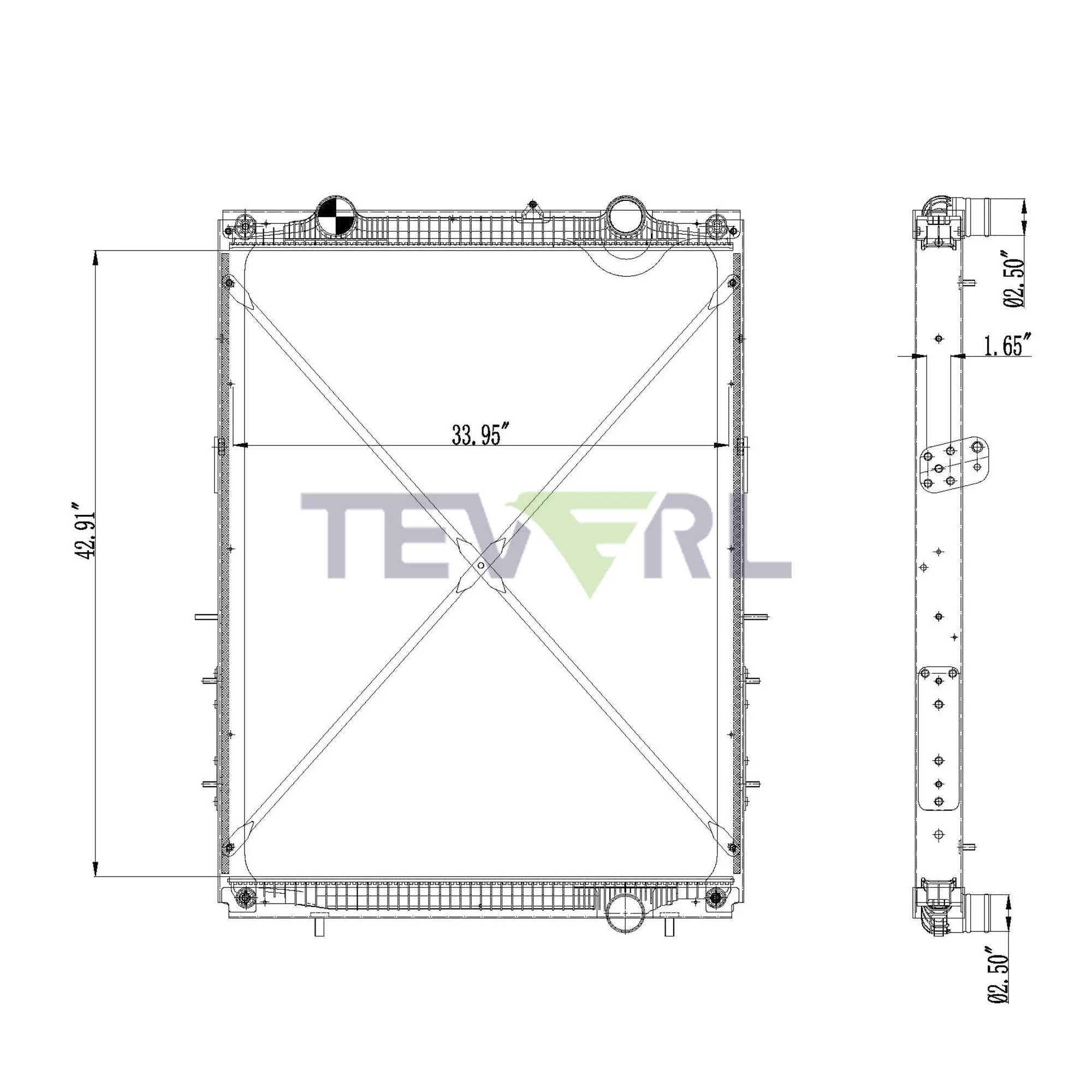 10201020 KENWORTH PETERBILT RADIATOR