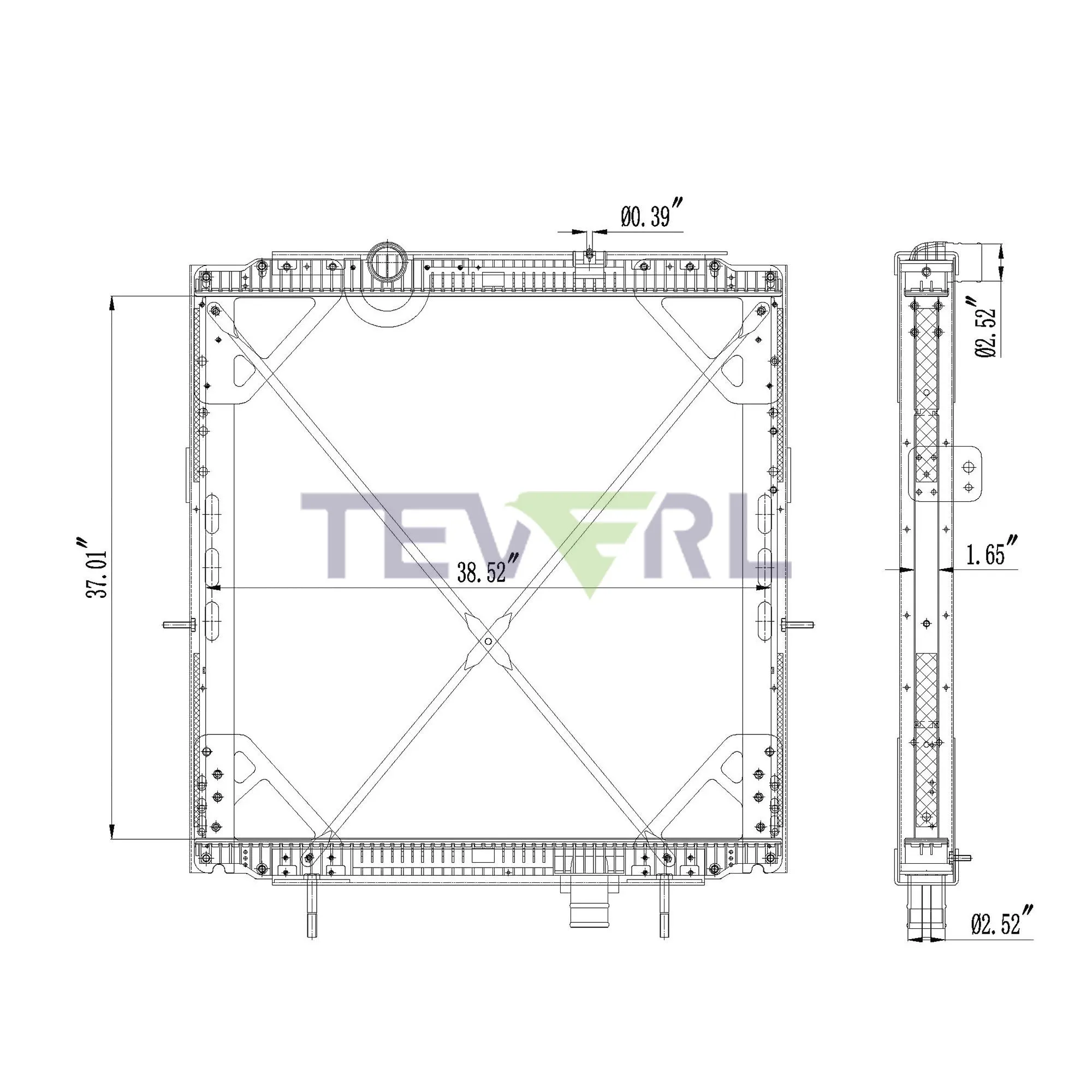 10201023 KENWORTH PETERBILT RADIATOR