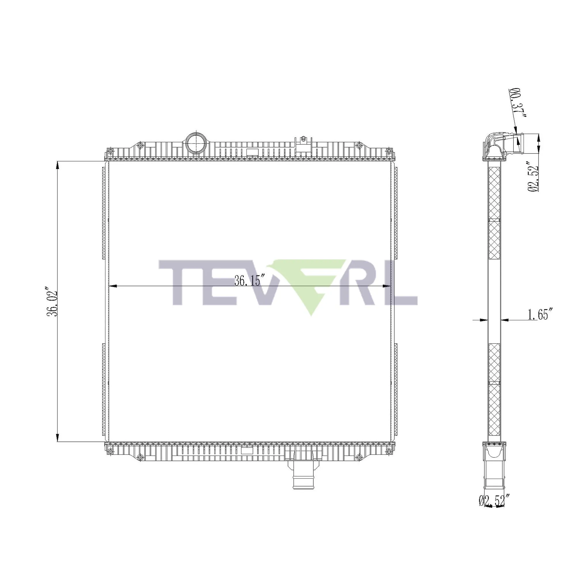 10301001 KENWORTH PETERBILT RADIATOR