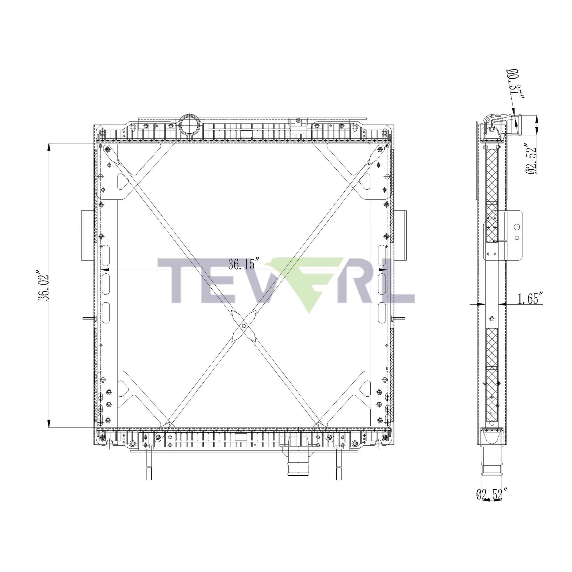 10301002 KENWORTH PETERBILT RADIATOR