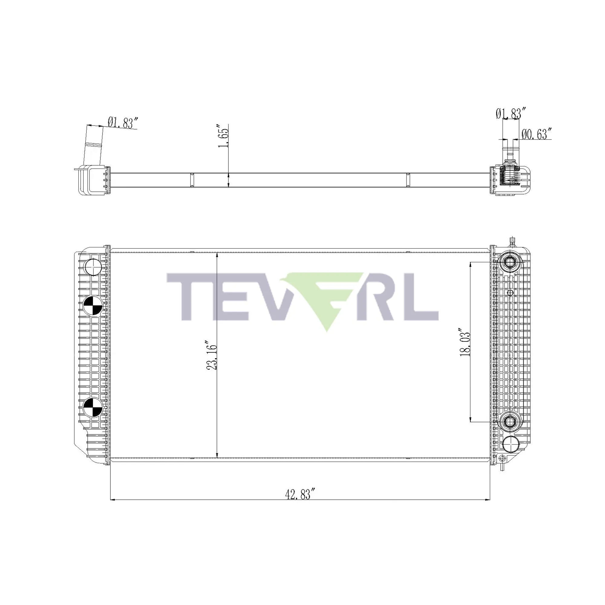 11701004 GMC CHEVY RADIATOR