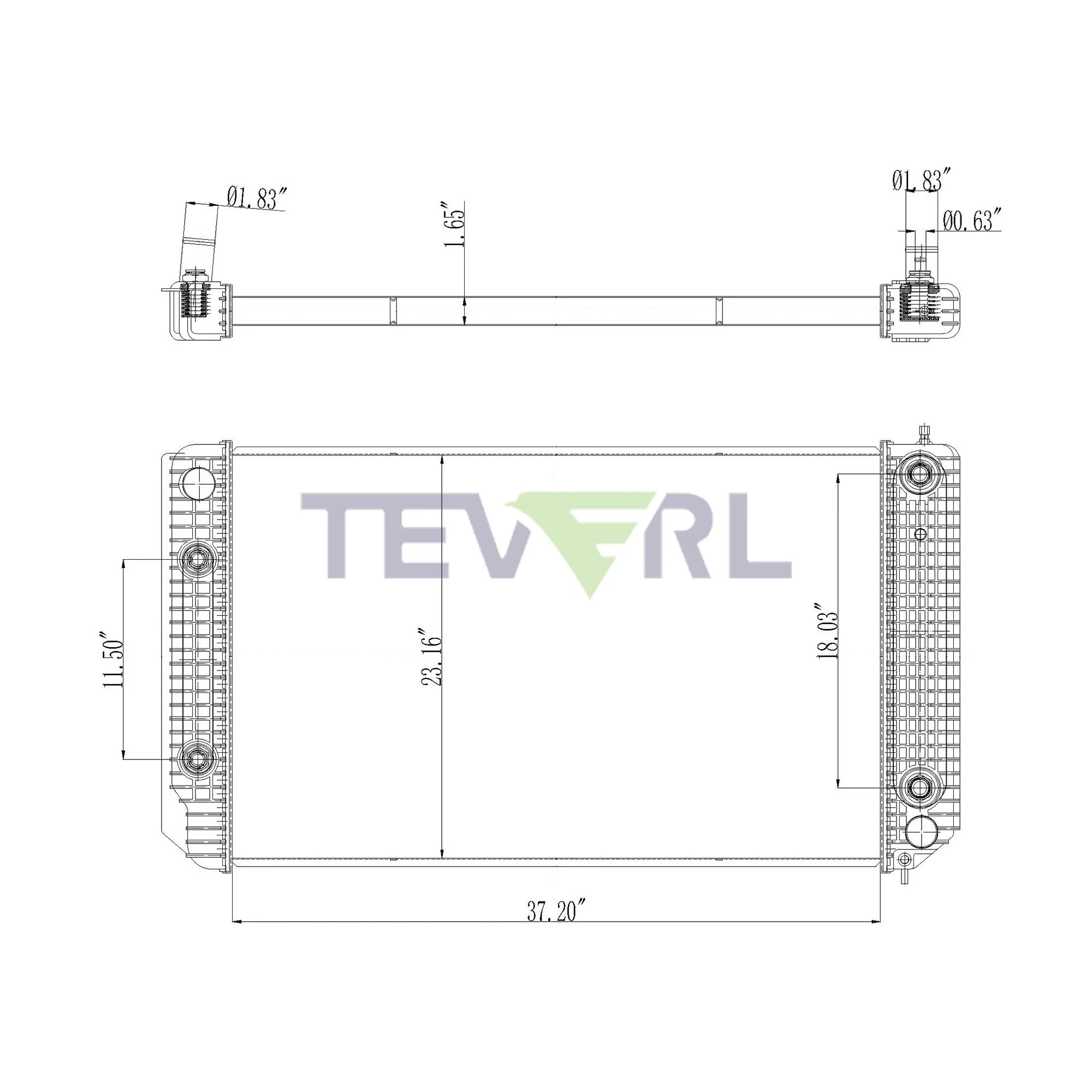 11701005 GMC CHEVY RADIATOR