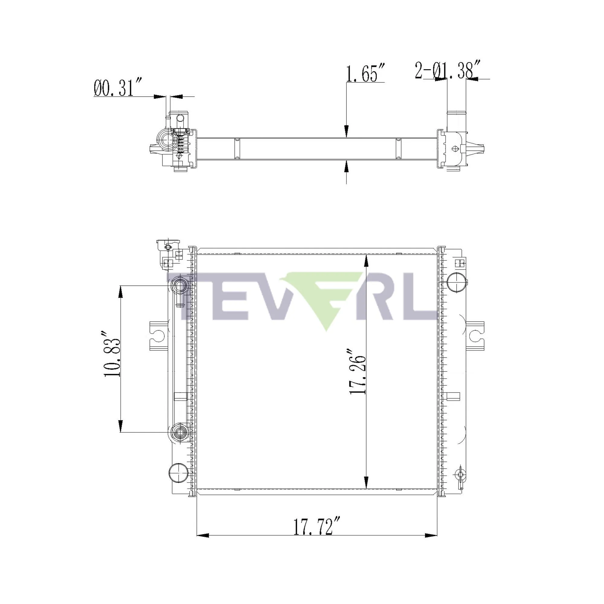 12001001 FORKLIFT RADIATOR