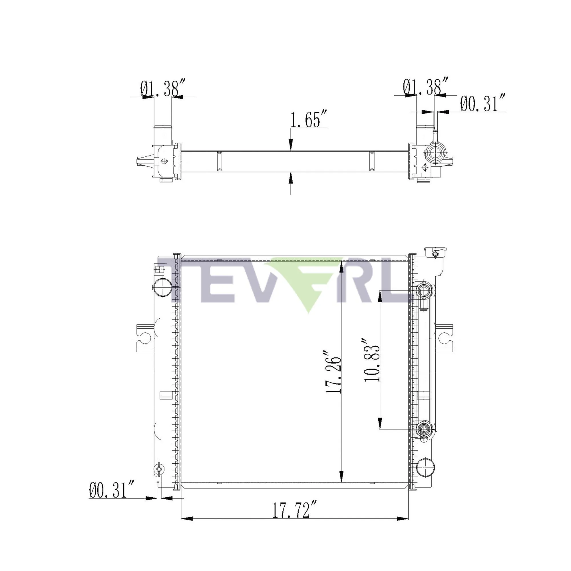 12001002 FORKLIFT RADIATOR