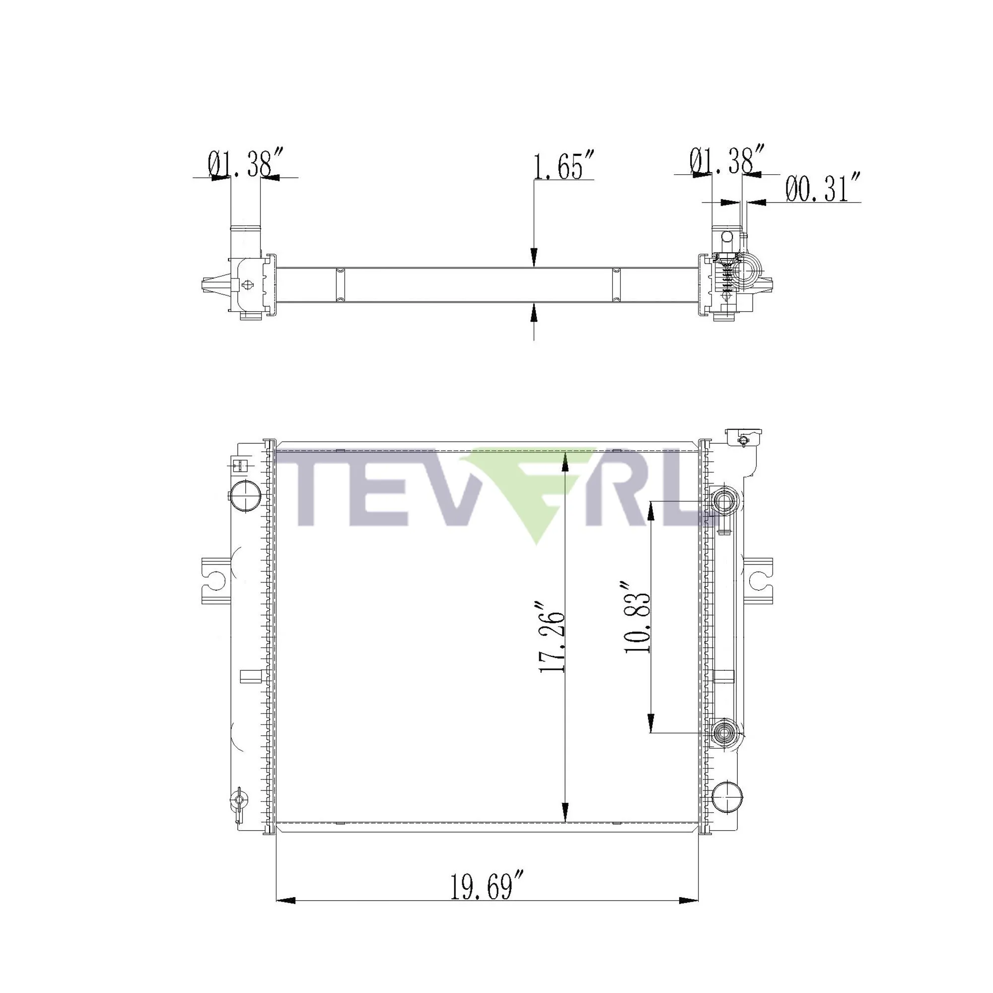 12001003 FORKLIFT RADIATOR