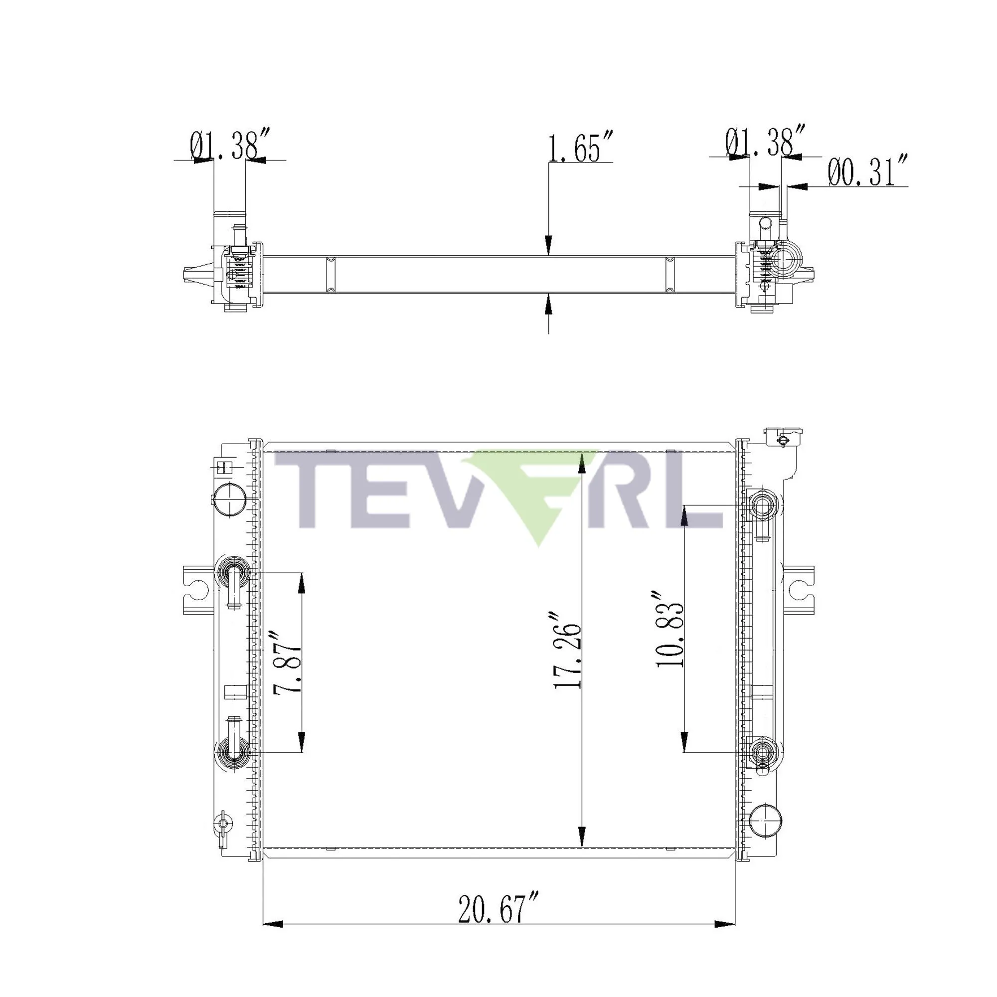 12001004 FORKLIFT RADIATOR