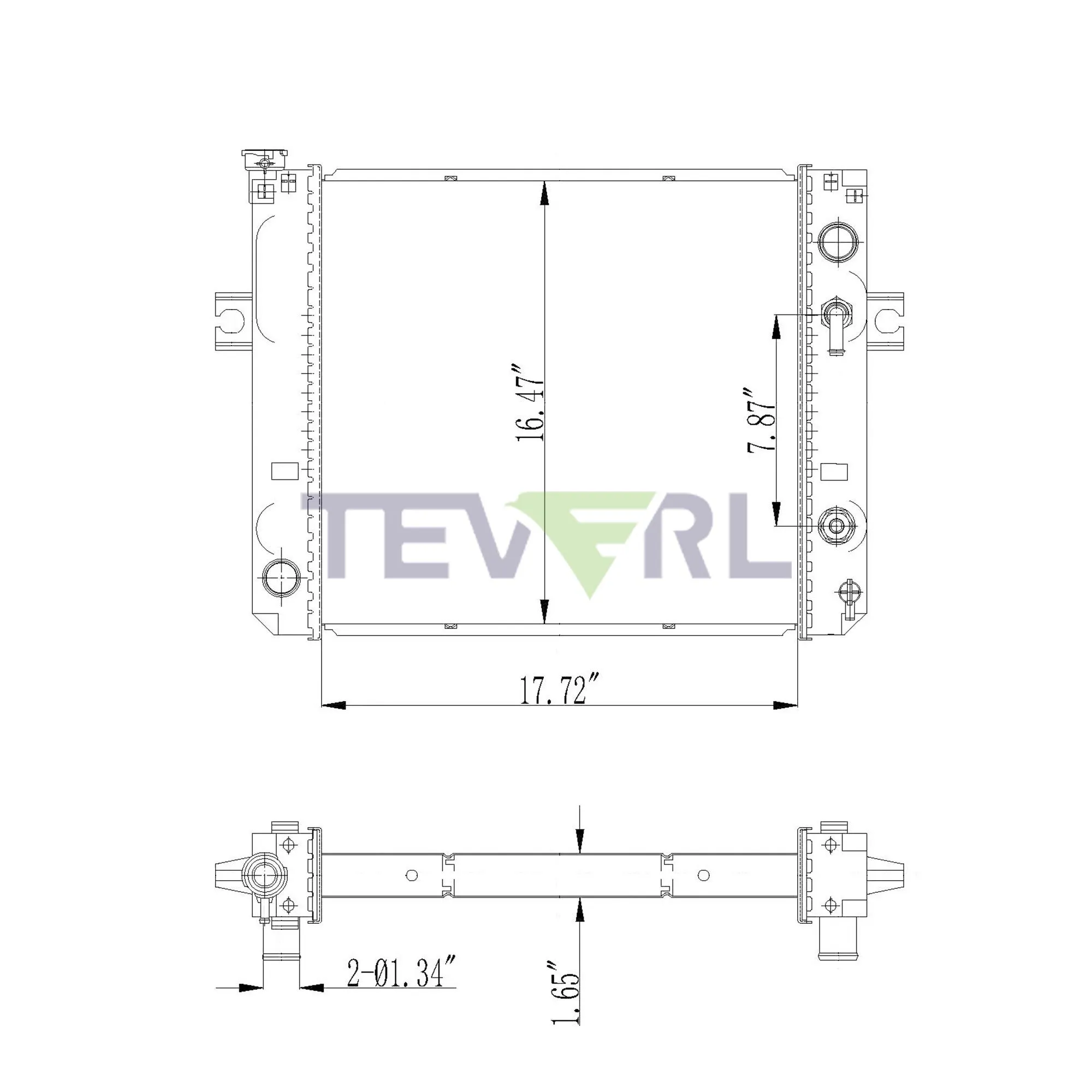 12001005 FORKLIFT RADIATOR