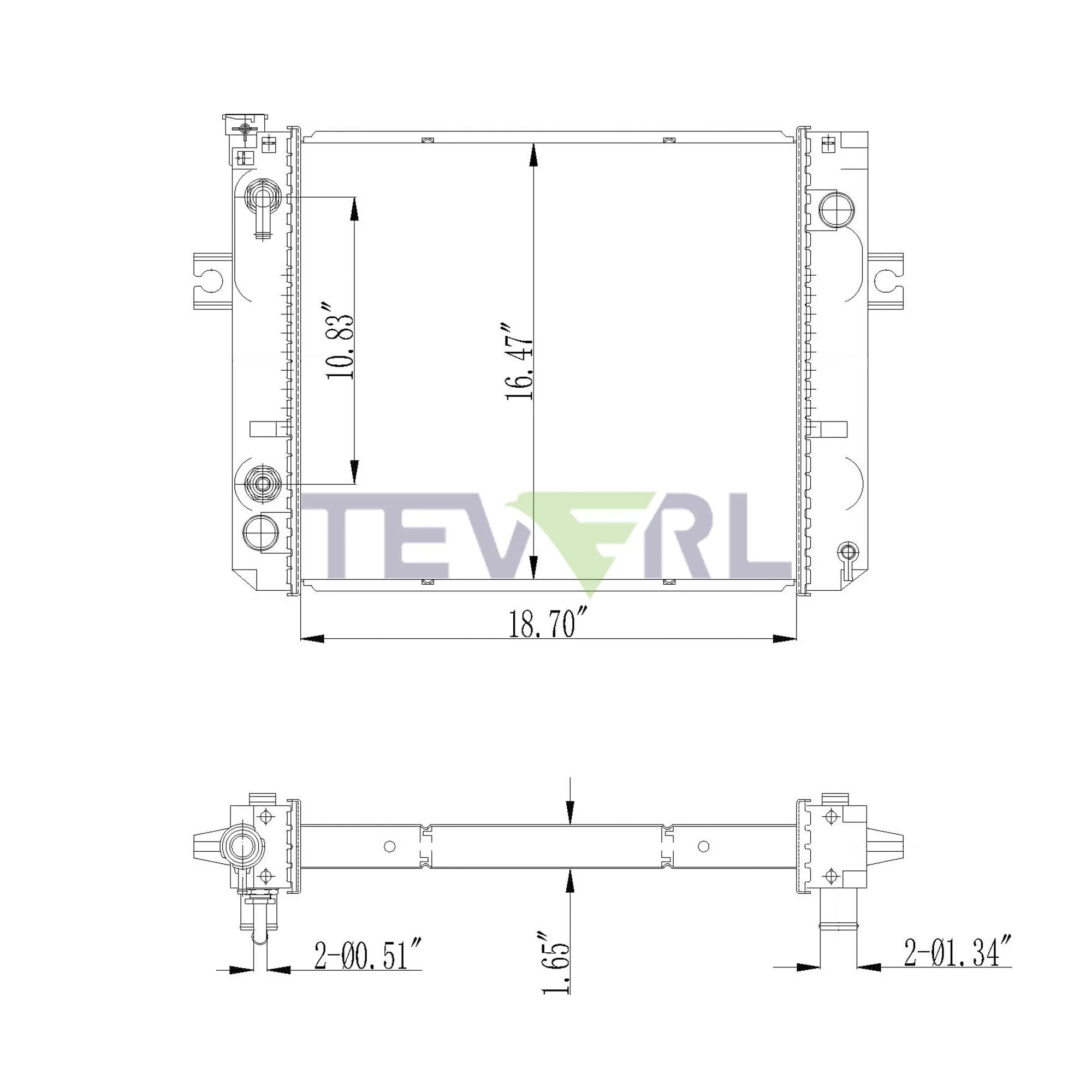 12001007 FORKLIFT RADIATOR