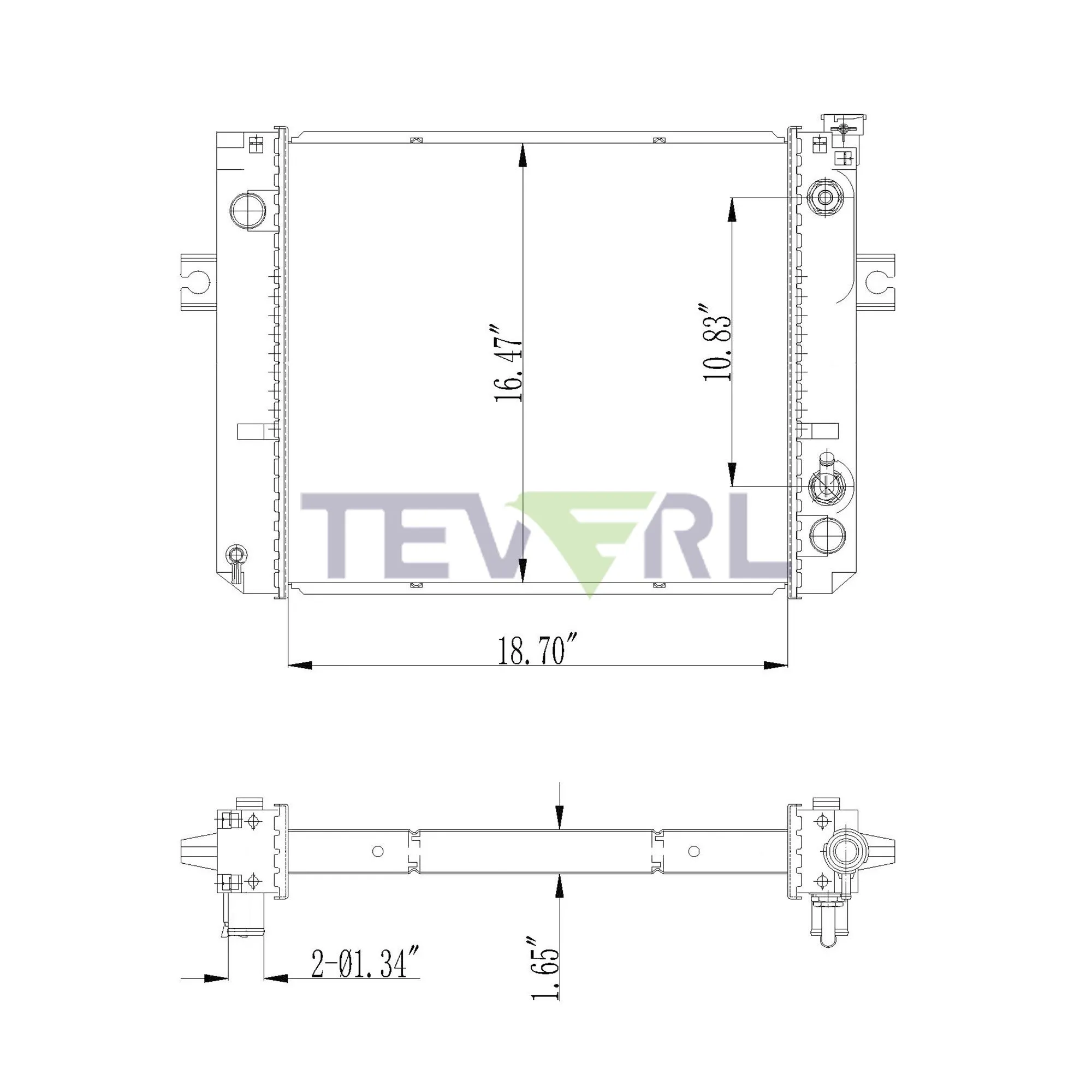 12001008 FORKLIFT RADIATOR