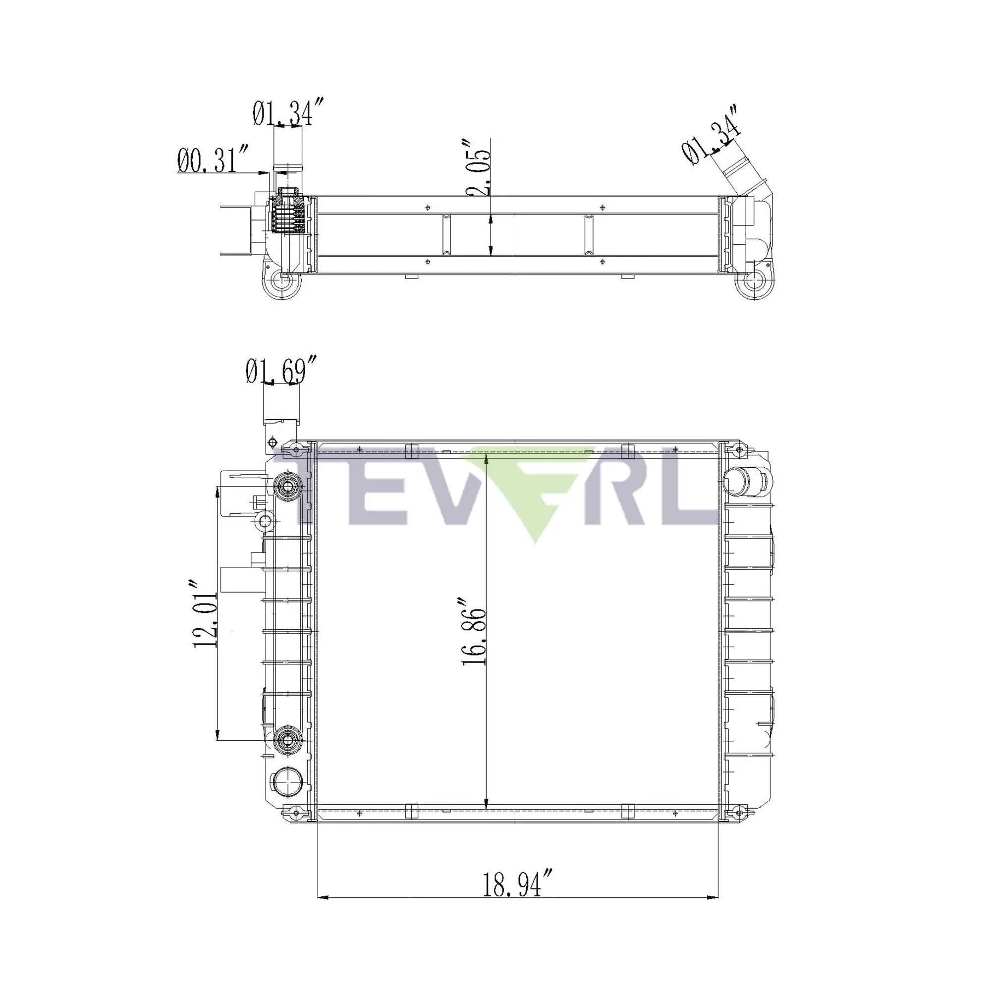 12001009 FORKLIFT RADIATOR