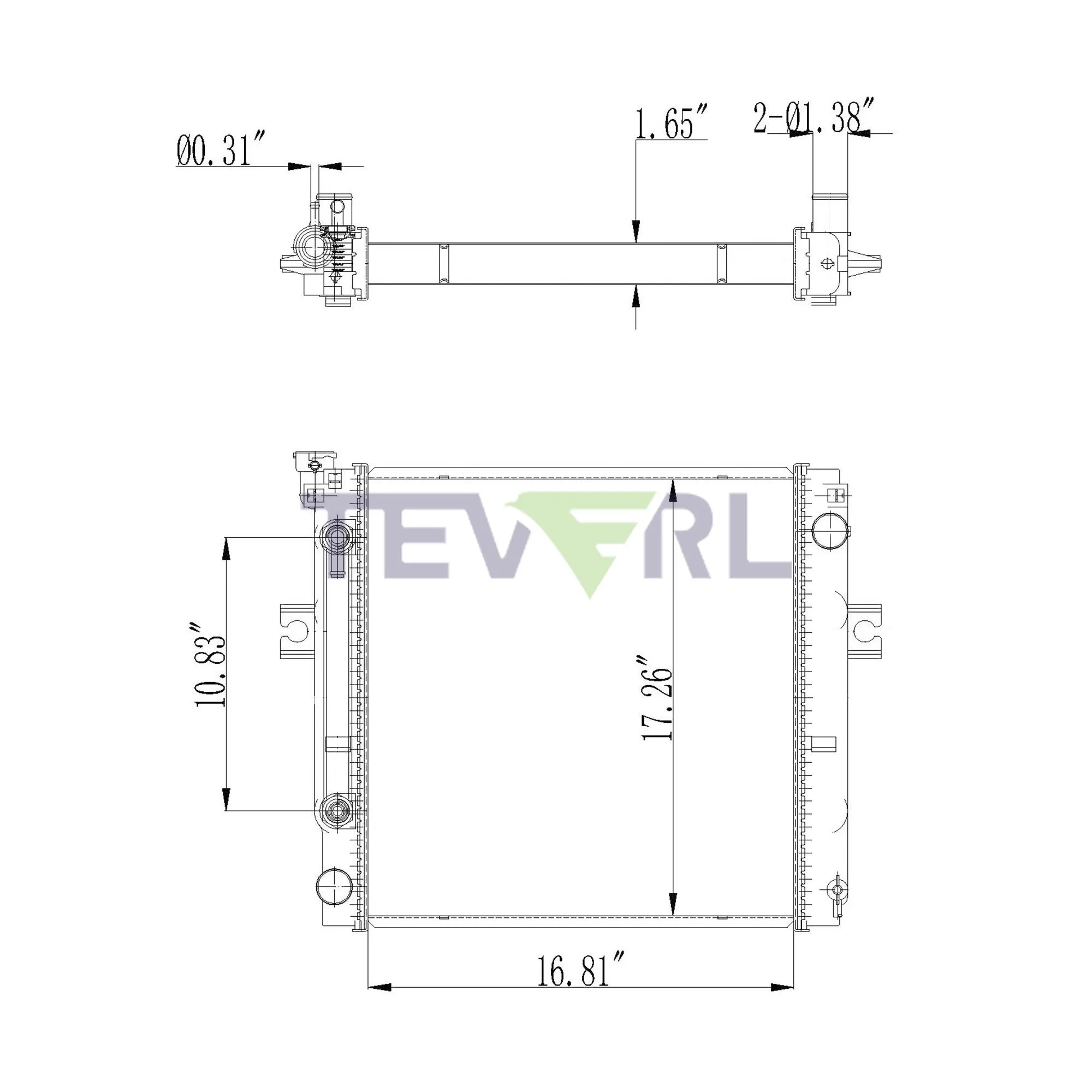 12001010 FORKLIFT RADIATOR