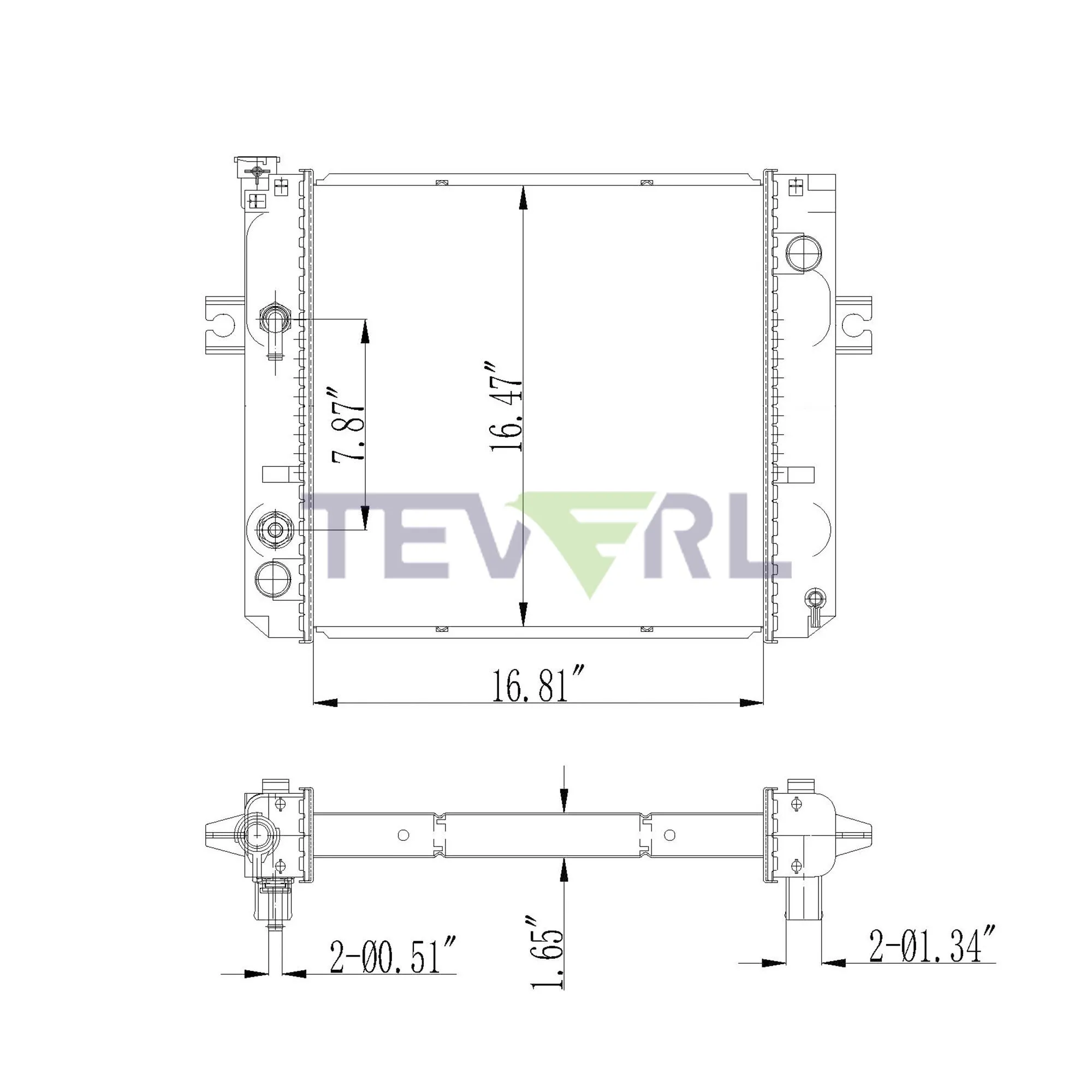 12001012 FORKLIFT RADIATOR
