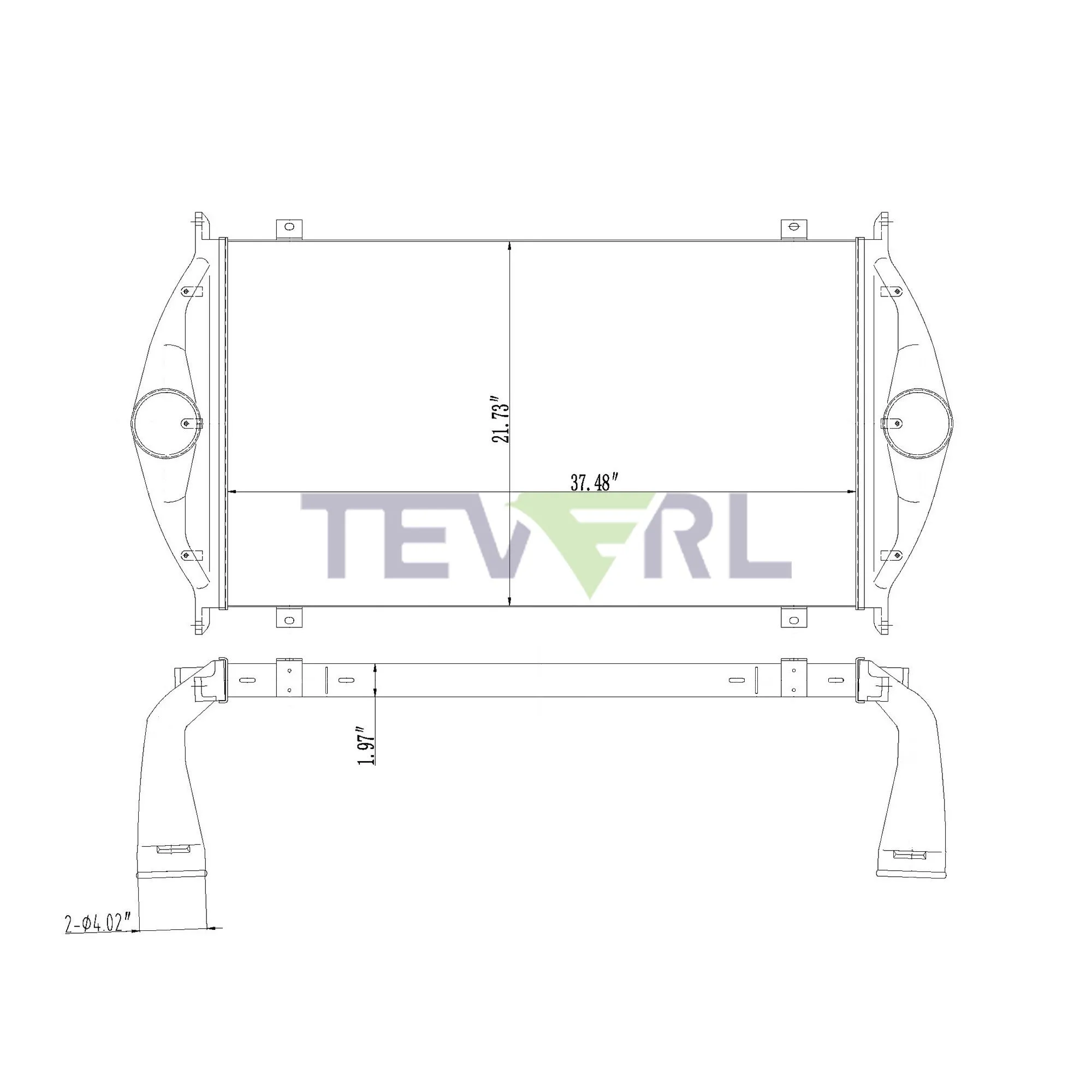 10102002 FREIGHTLINER CHARGE AIR COOLER