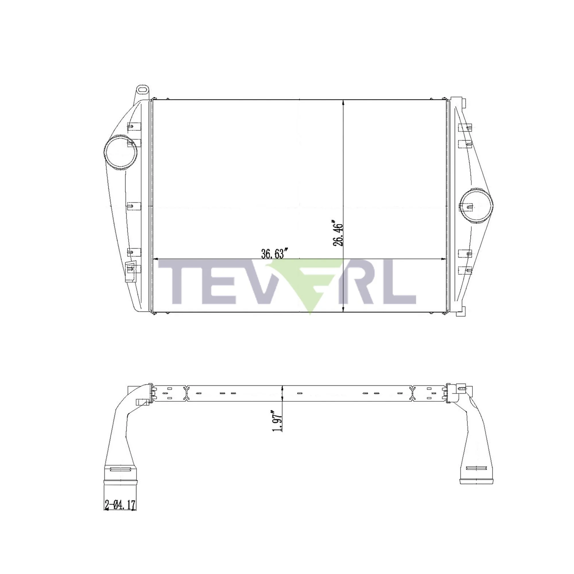10102004 FREIGHTLINER CHARGE AIR COOLER