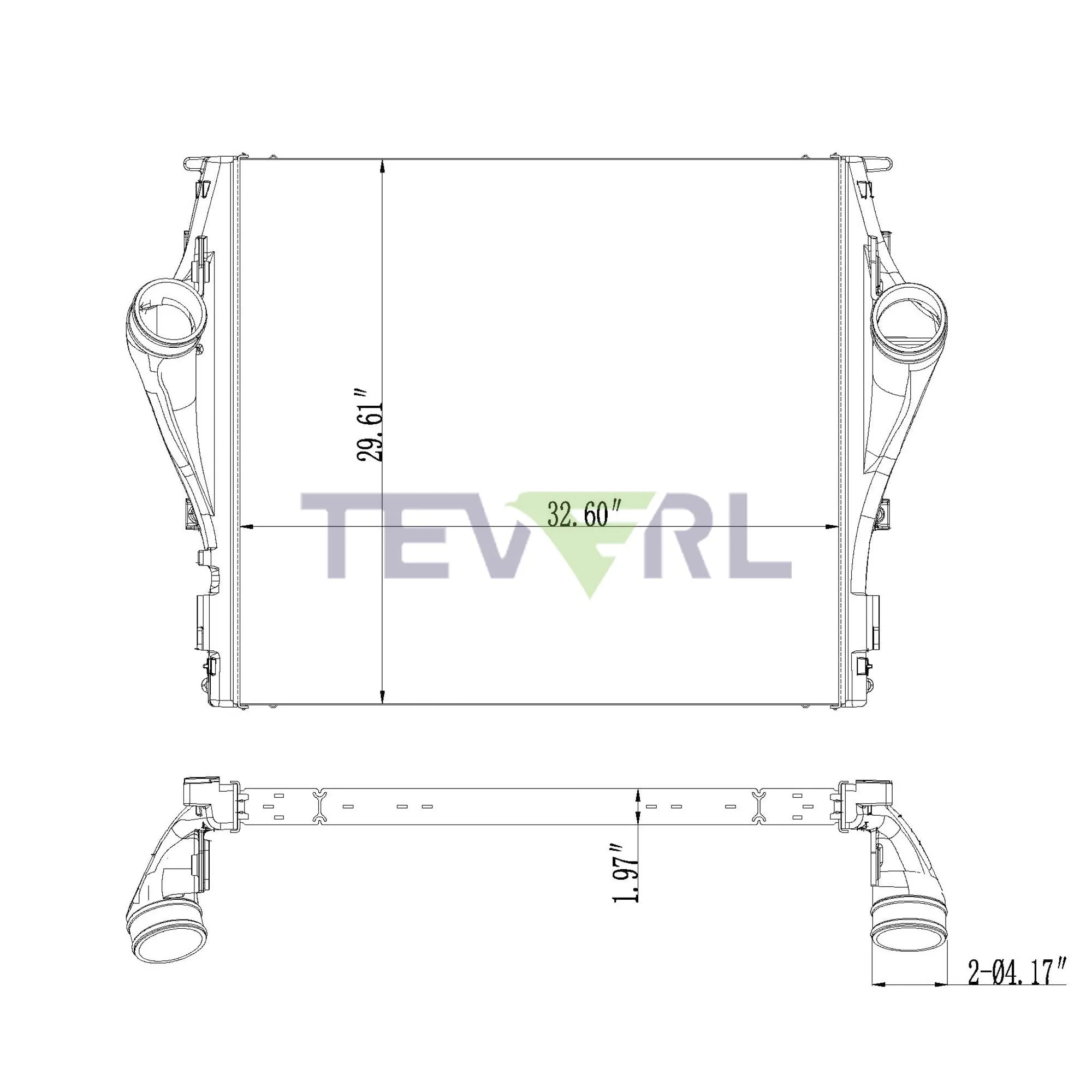 10202010 KENWORTH/ PETERBILT CHARGE AIR COOLER