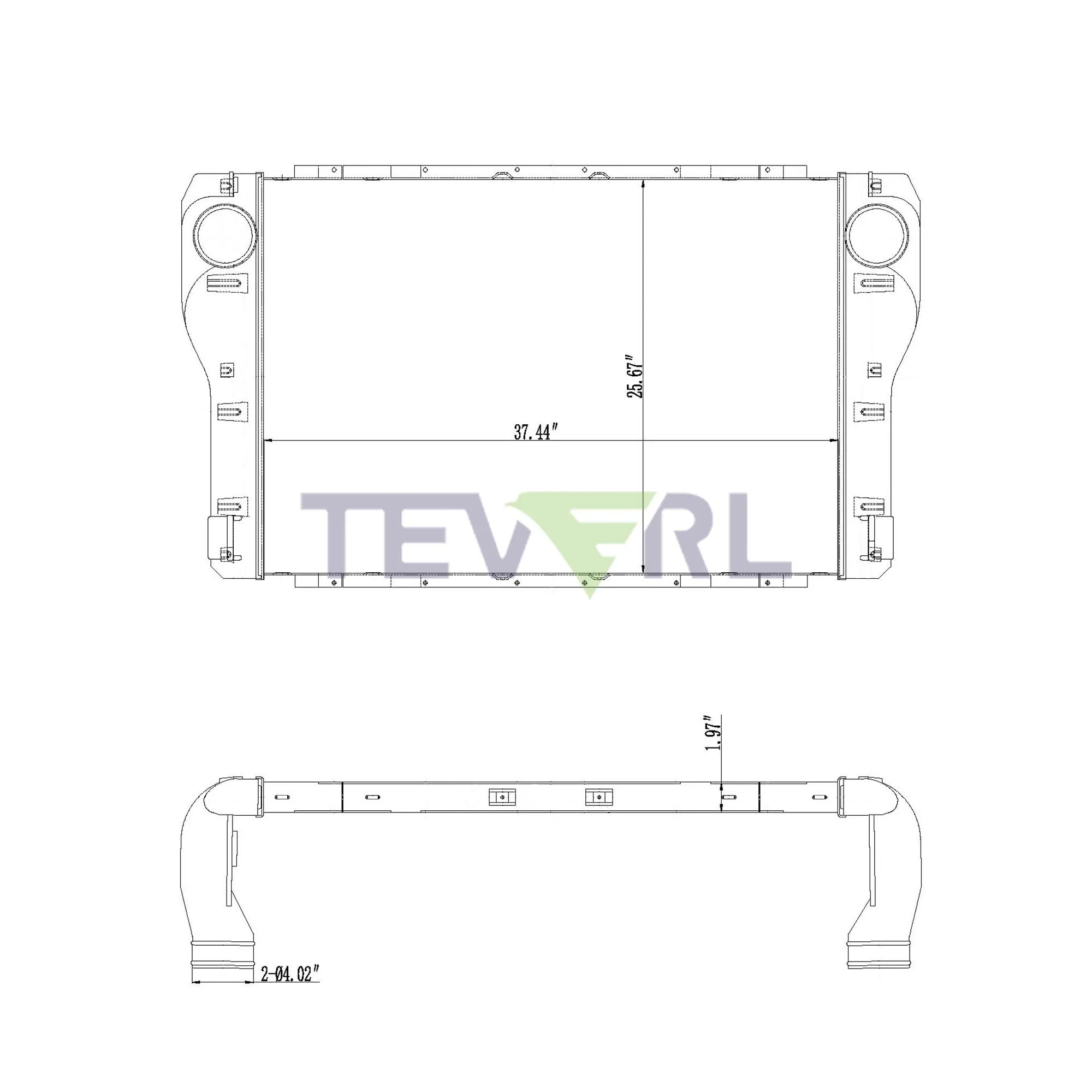 10302004 KENWORTH/PETERBILT CHARGE AIR COOLER