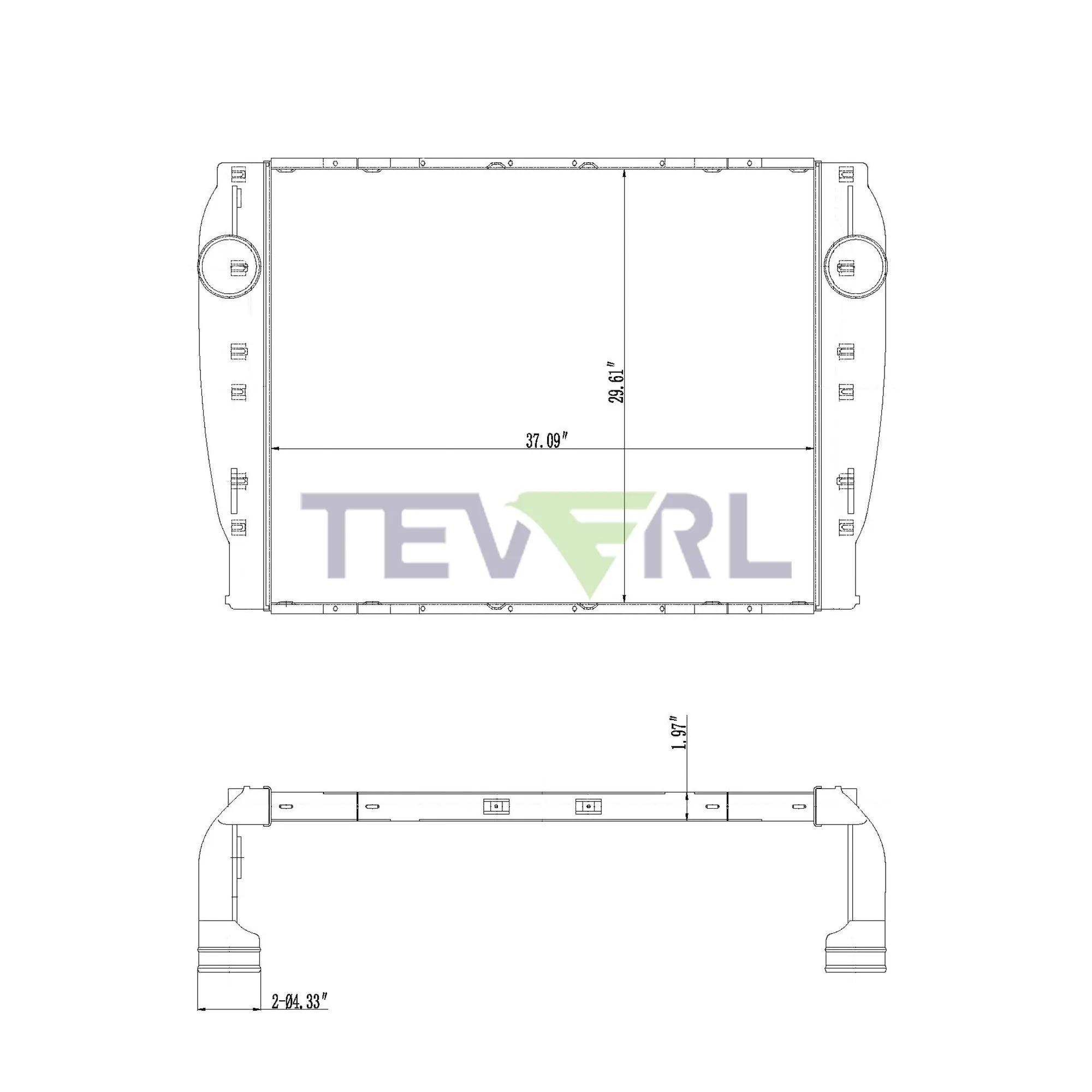 10302005 PETERBILT CHARGE AIR COOLER