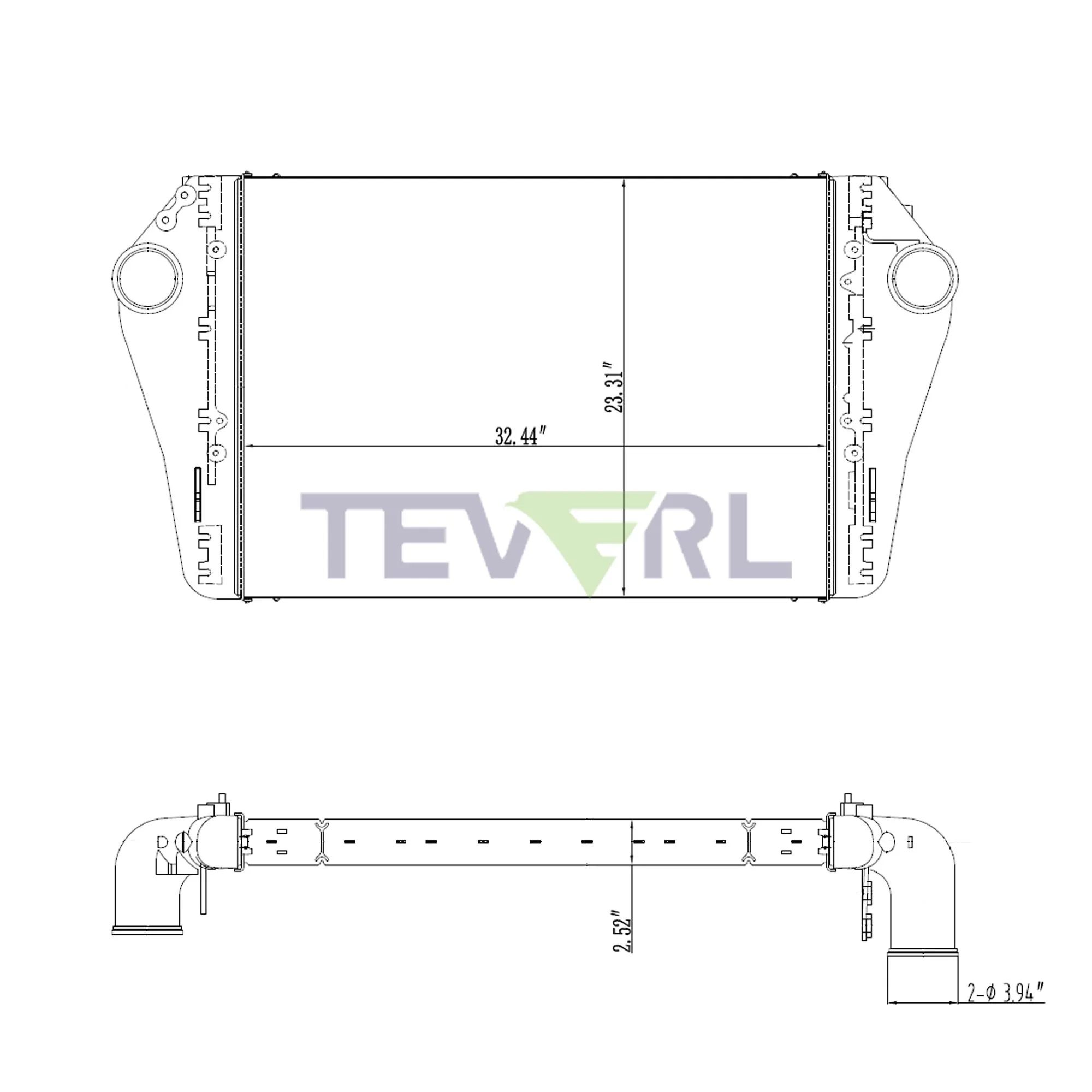 10502008 VOLVO CHARGE AIR COOLER