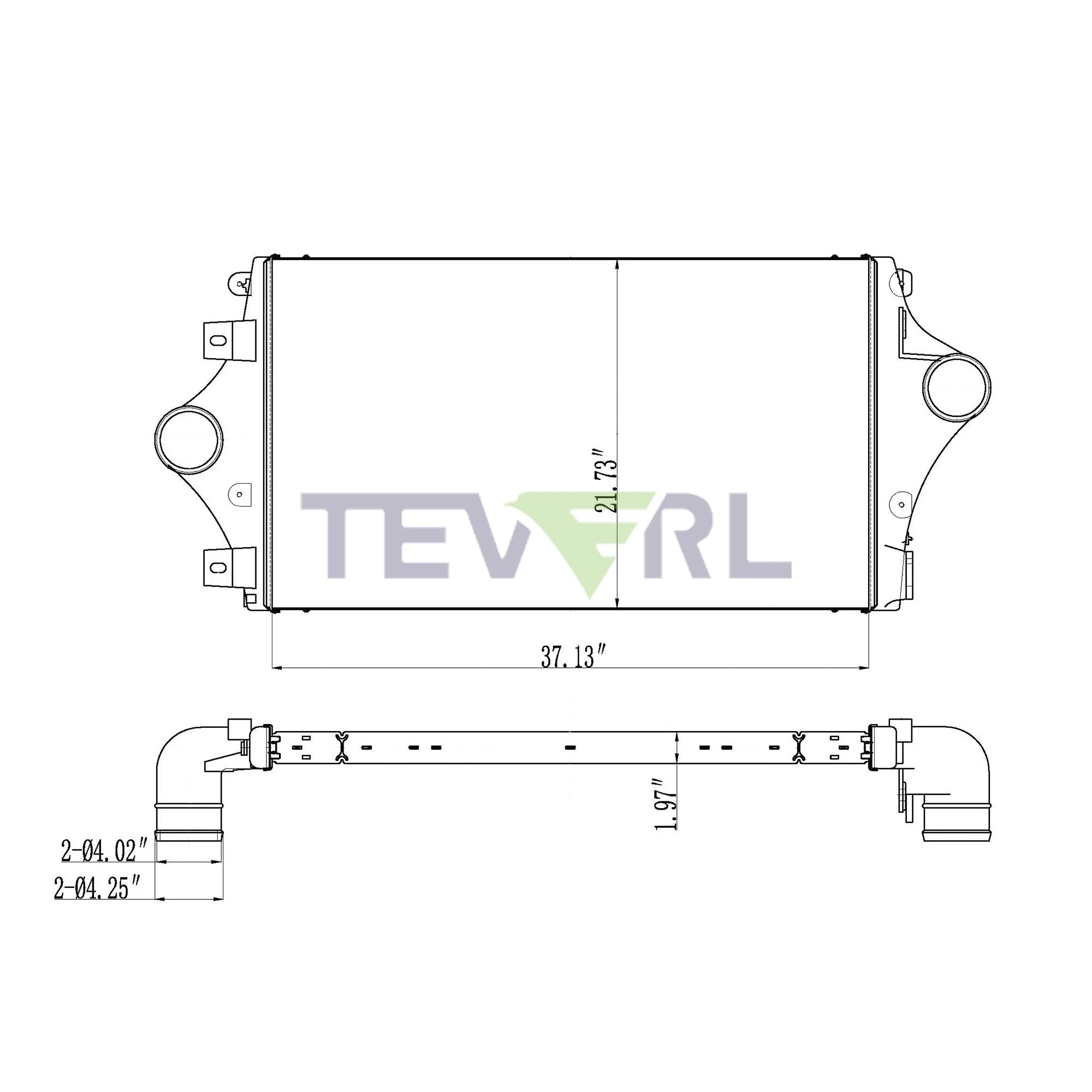 10602016 INTERNATIONAL CHARGE AIR COOLER