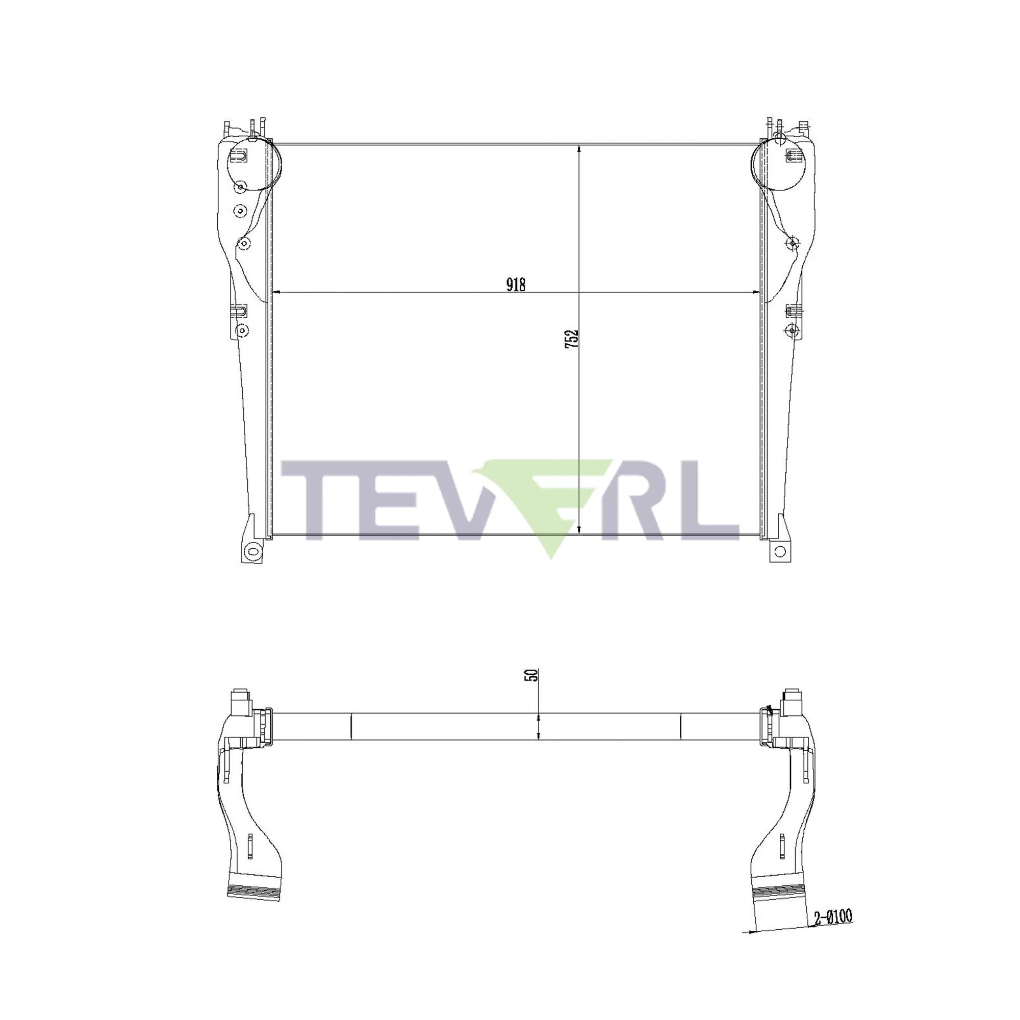 10702007 MERCEDES BENZ CHARGE AIR COOLER