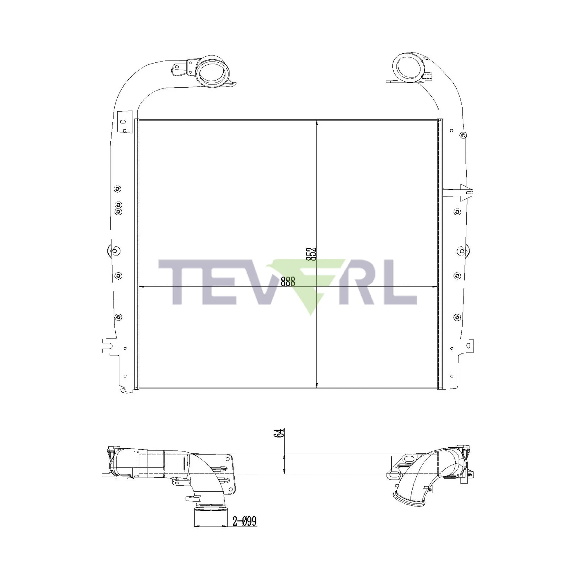 10802013 Scania Charge Air Cooler
