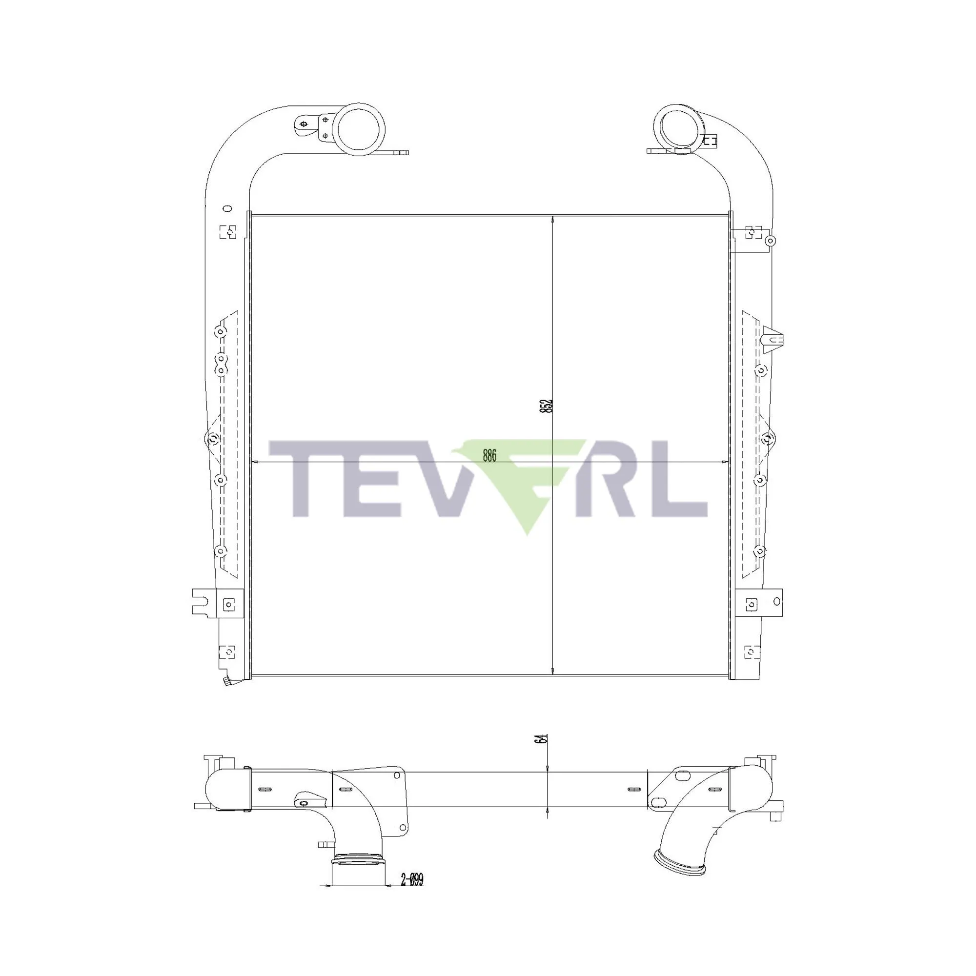 10802014 Scania Charge Air Cooler