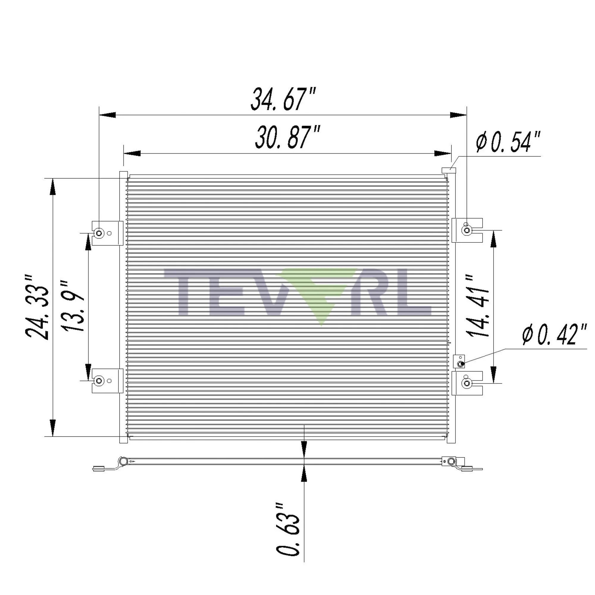 10303009 PETERBILT CONDENSER