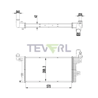 10701025 Mercedes Benz Atego Radiator A9735000903