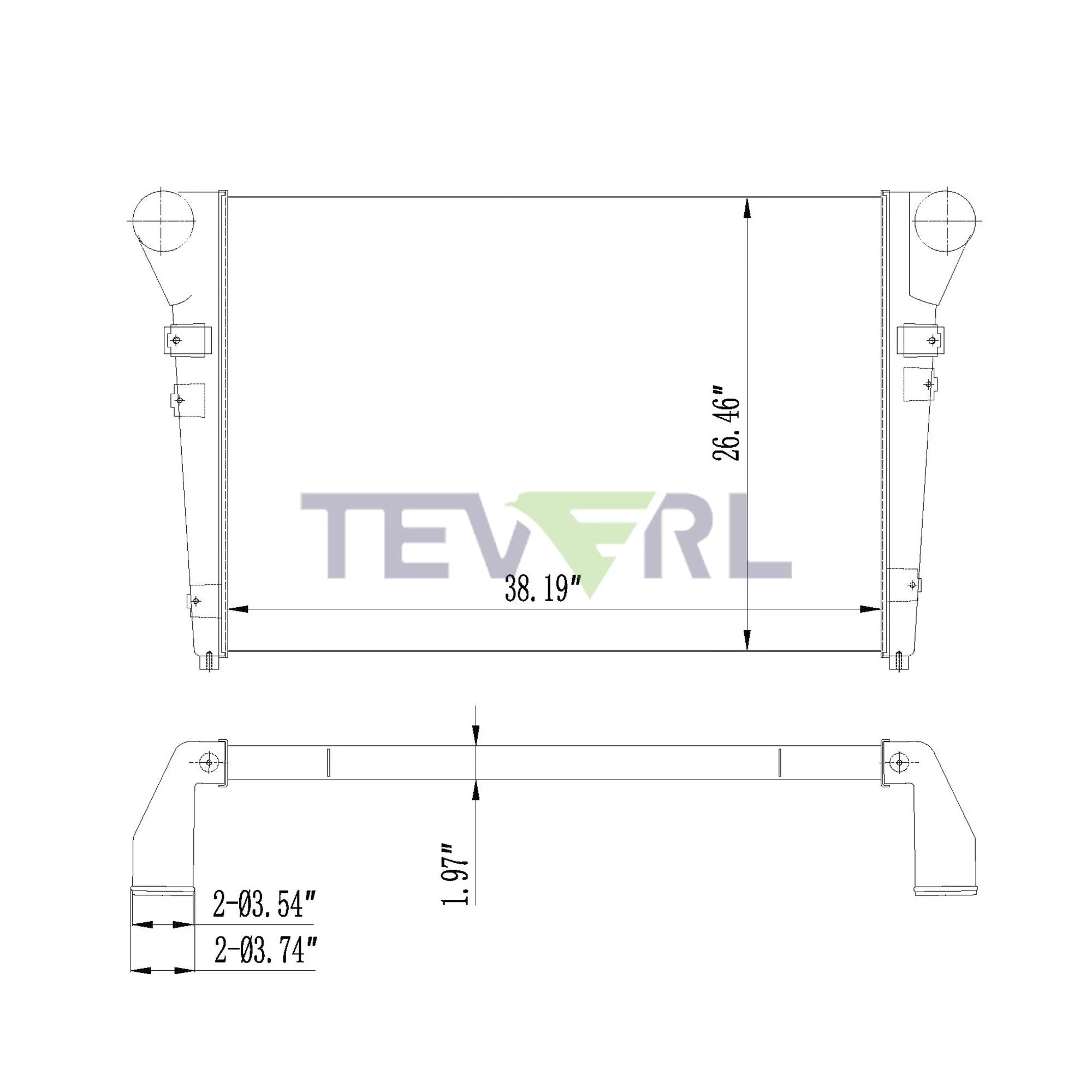 10502005 MACK CHARGE AIR COOLER