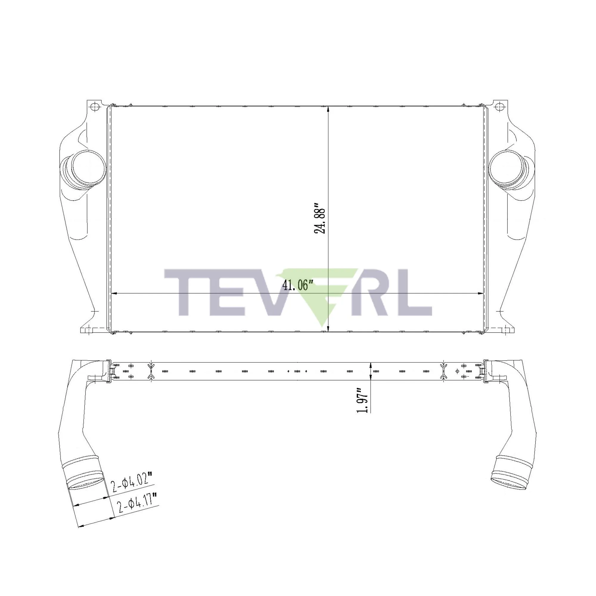 10602007 INTERNATIONAL CHARGE AIR COOLER