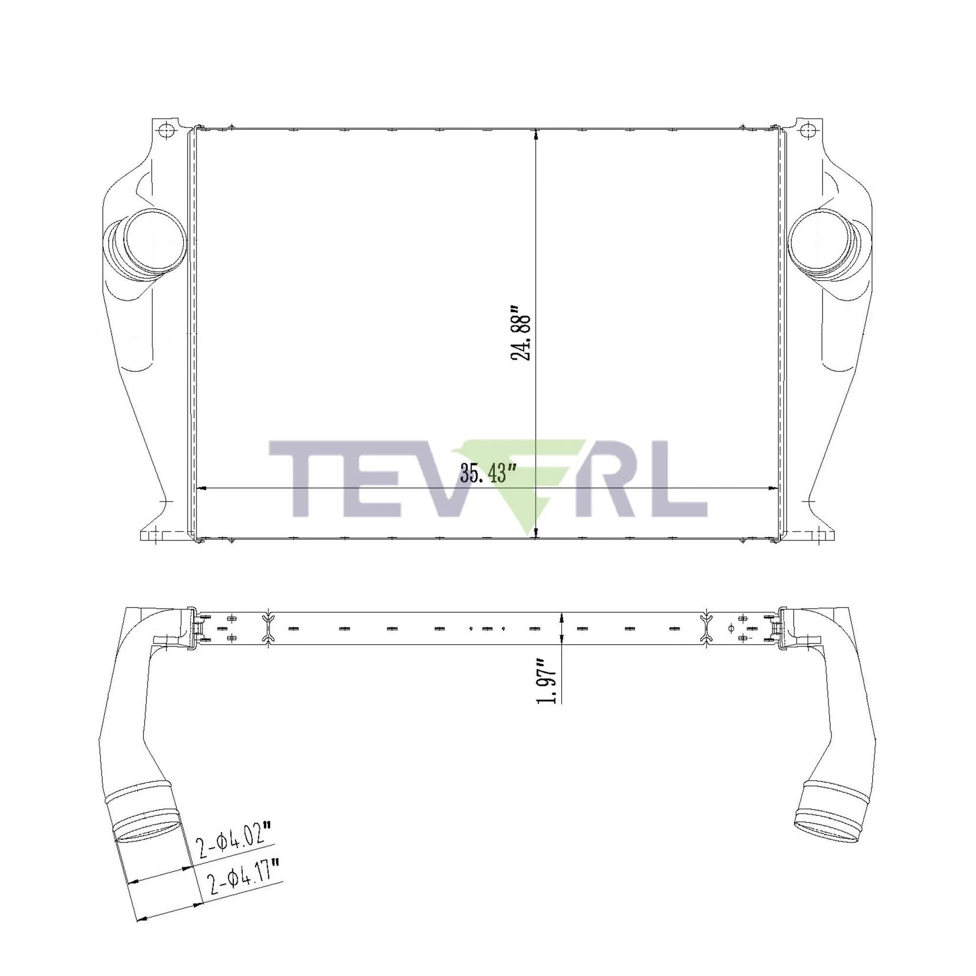 10602008 INTERNATIONAL CHARGE AIR COOLER