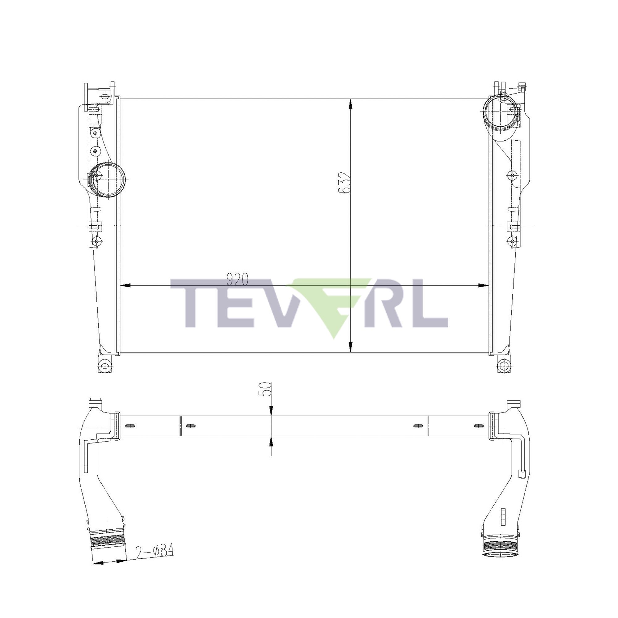 10702021 MERCEDES BENZ CHARGE AIR COOLER