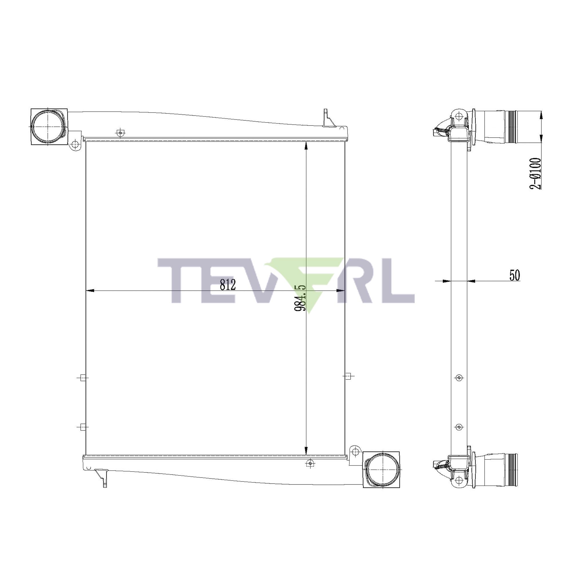 10702022 MERCEDES BENZ CHARGE AIR COOLER